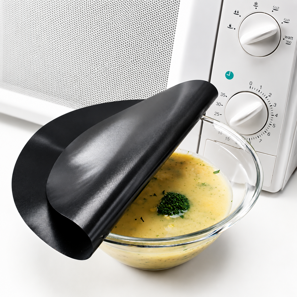 3 x Microwave Splatter Covers 30cm Reusable Teflon Food Plate Bowl Splash Guard