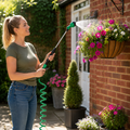 Greena 30m Self Coiling Garden Hose Pipe Set Spray Lance Nozzle & Tap Adapter