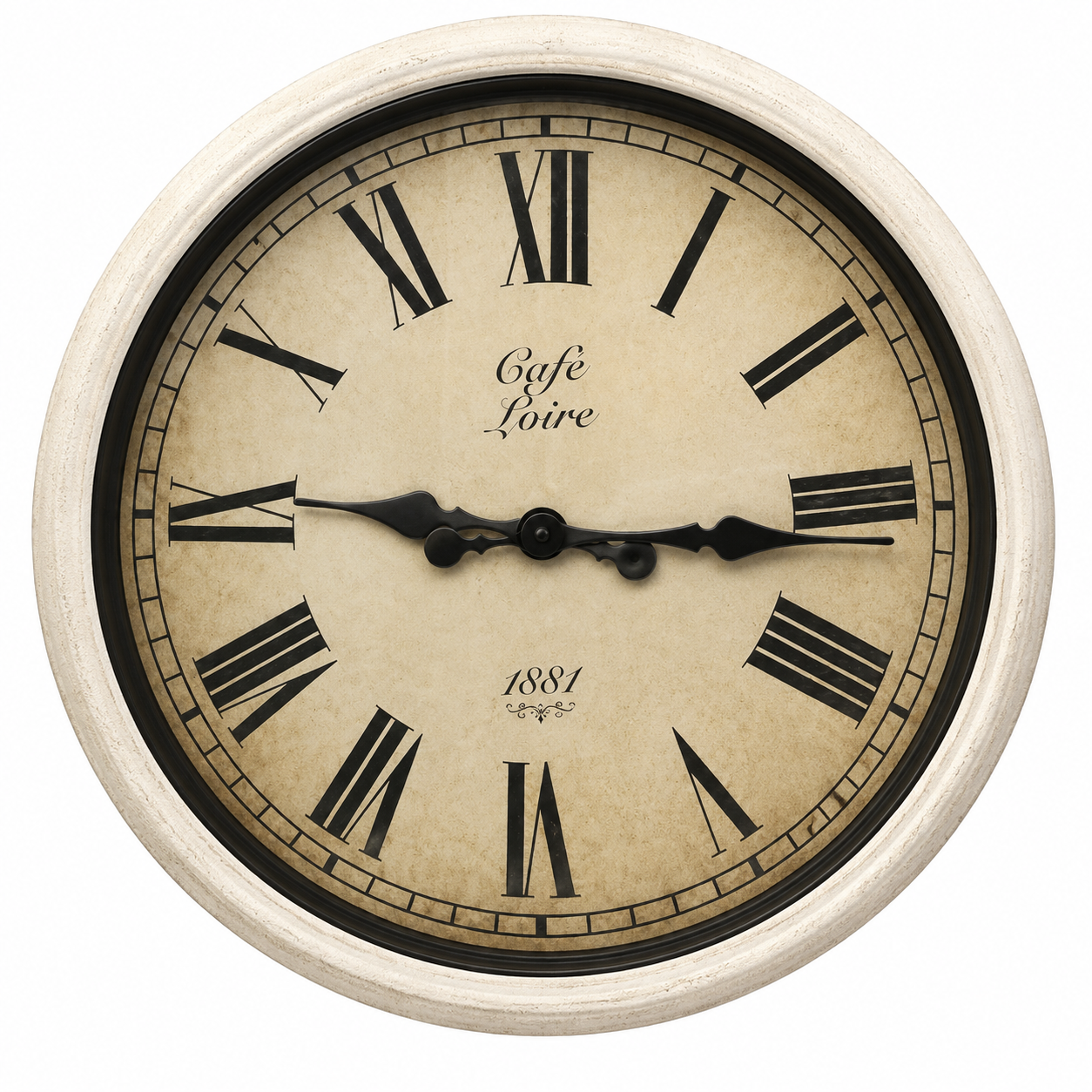 Cafe Loire 1881 61cm 24" Large Vintage Wall Clock Roman Numerals Cafe