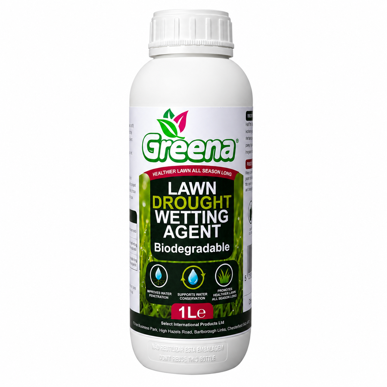 Greena Lawn Drought Wetting Agent 1L Water Saver Dry Grass Treatment Garden UK