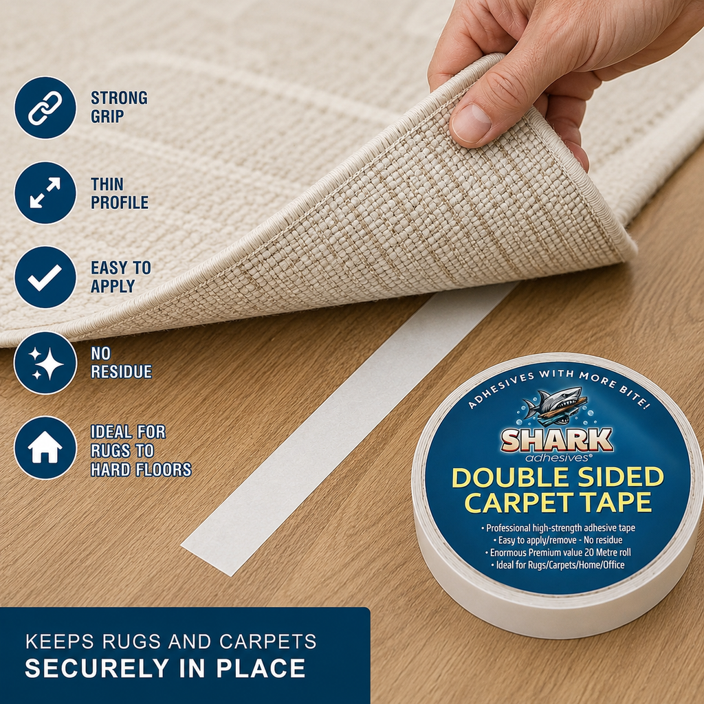 Double Sided Carpet Tape – Strong Grip for Rugs & Carpets