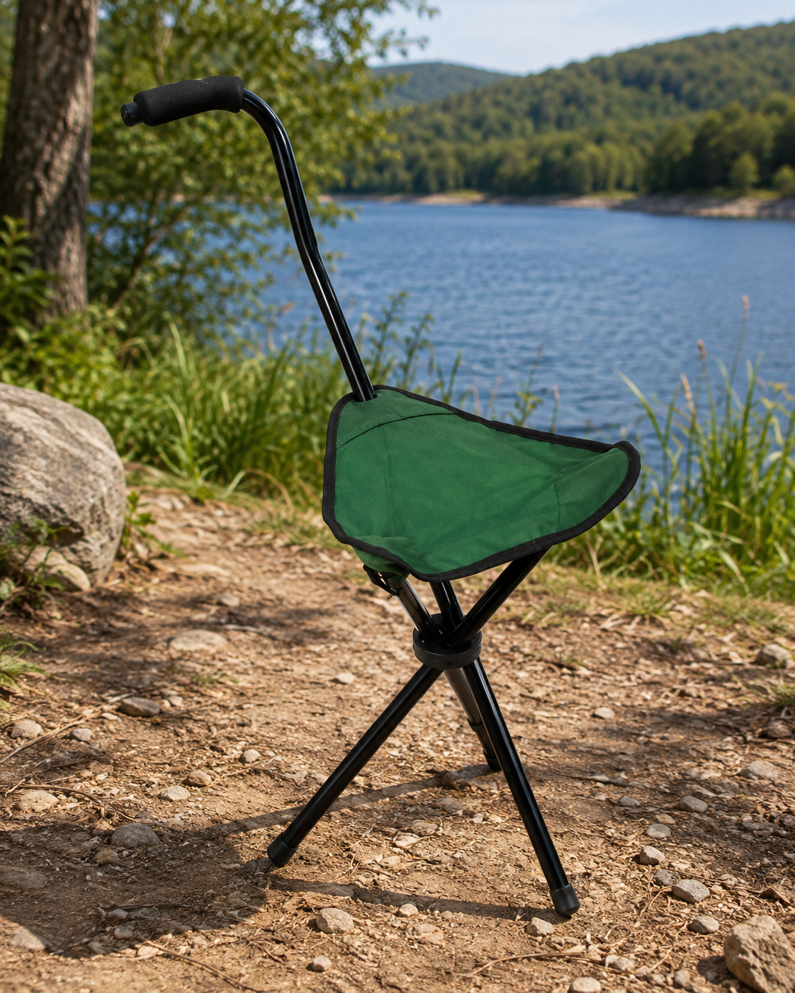 Tripod Walking Stick Stool