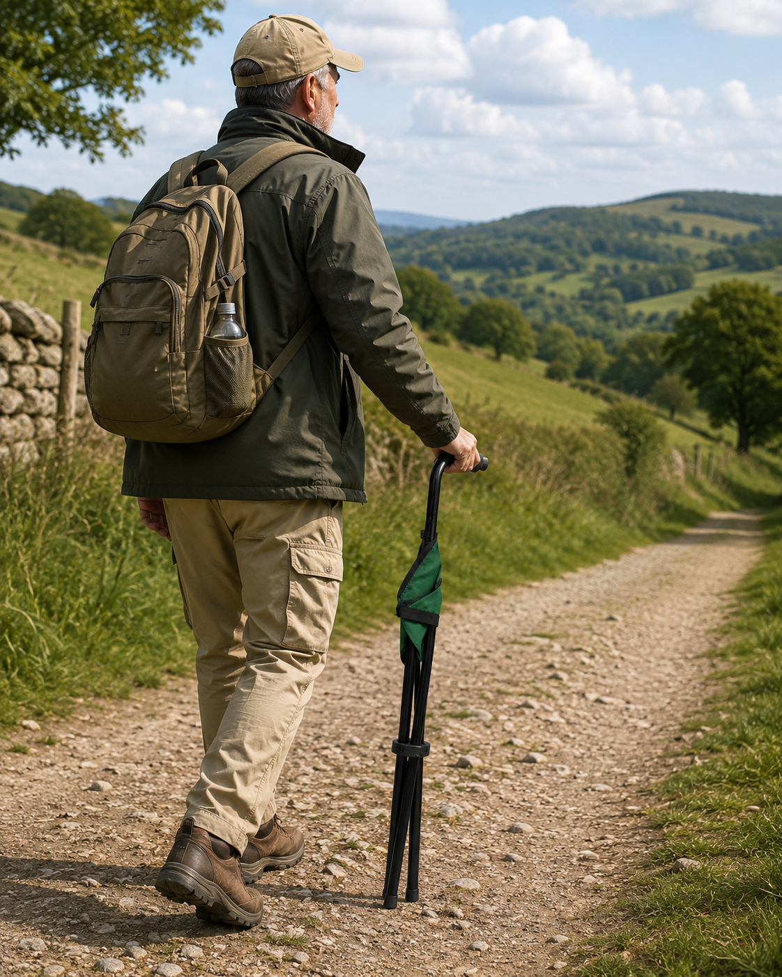 Tripod Walking Stick Stool