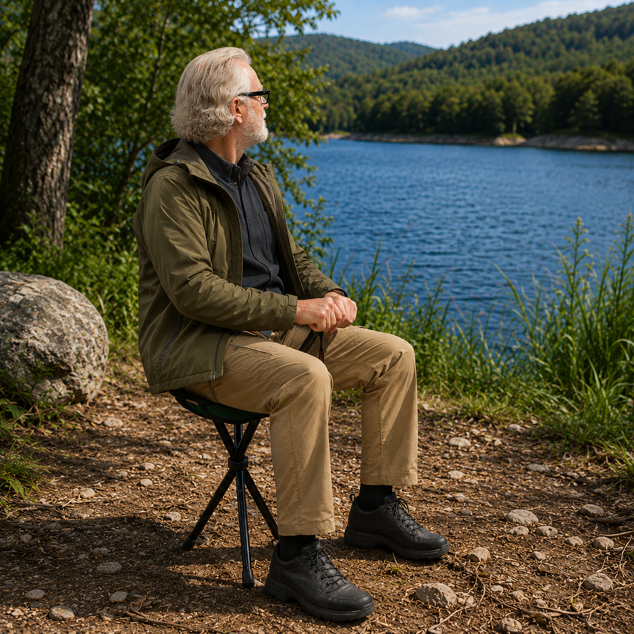 Tripod Walking Stick Stool