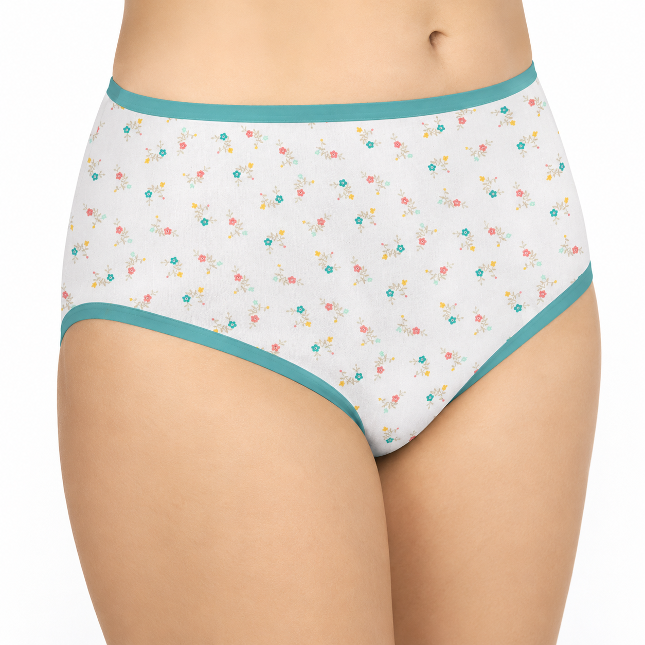 Ladies Cotton Floral Incontinence Pants - 300ml