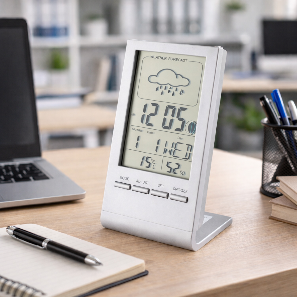 Weather Station and Digital Clock Battery Operated