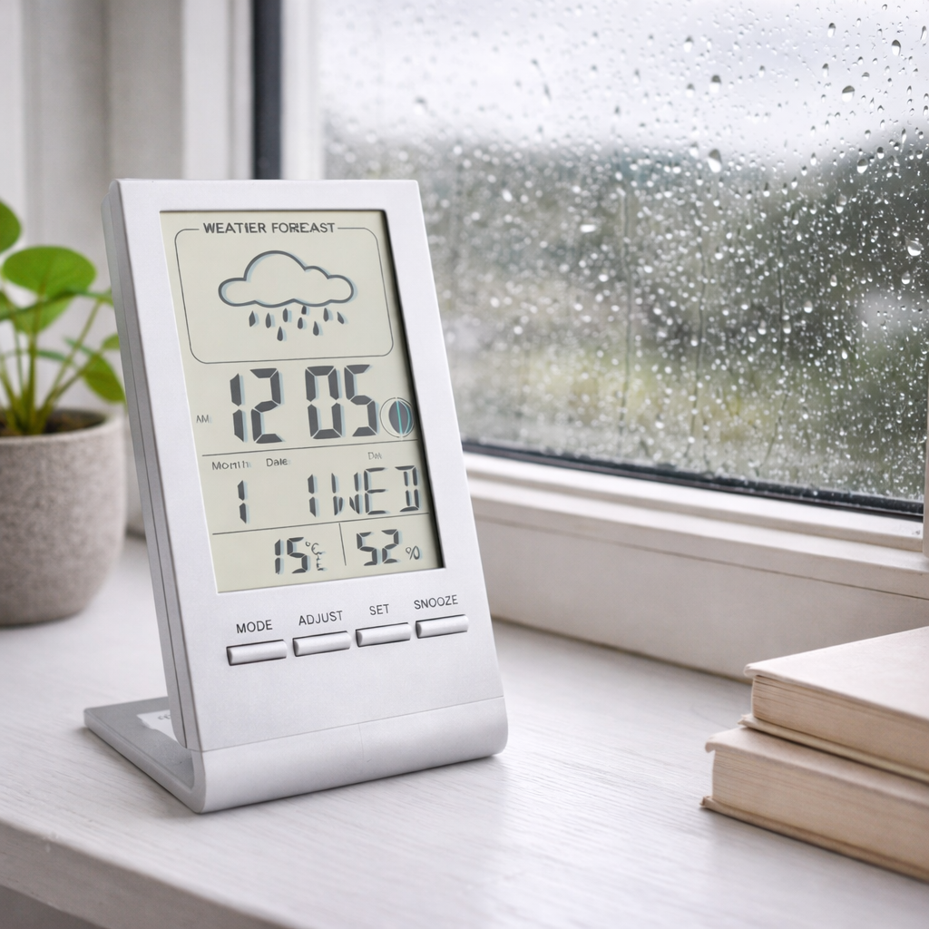 Weather Station and Digital Clock Battery Operated