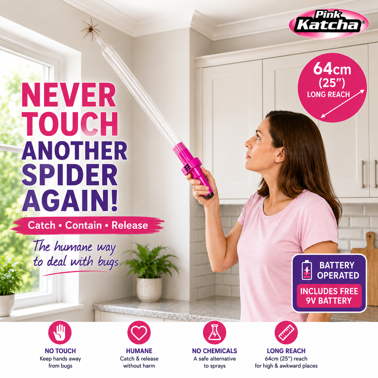Bug Buster - Vacuum Spider Catcher