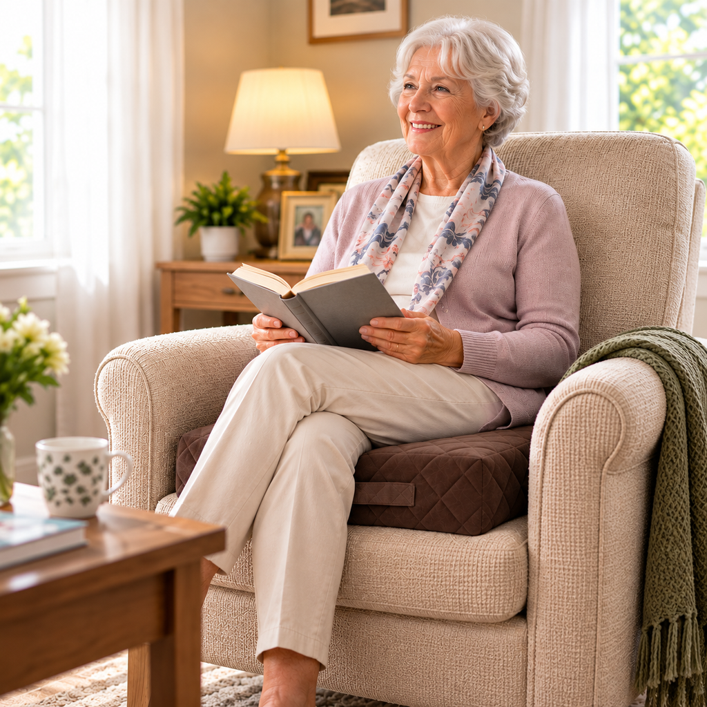 Homemate Tru-Boost Replacement Chair Raiser Cushion Cover – 45 x 45 x 10cm