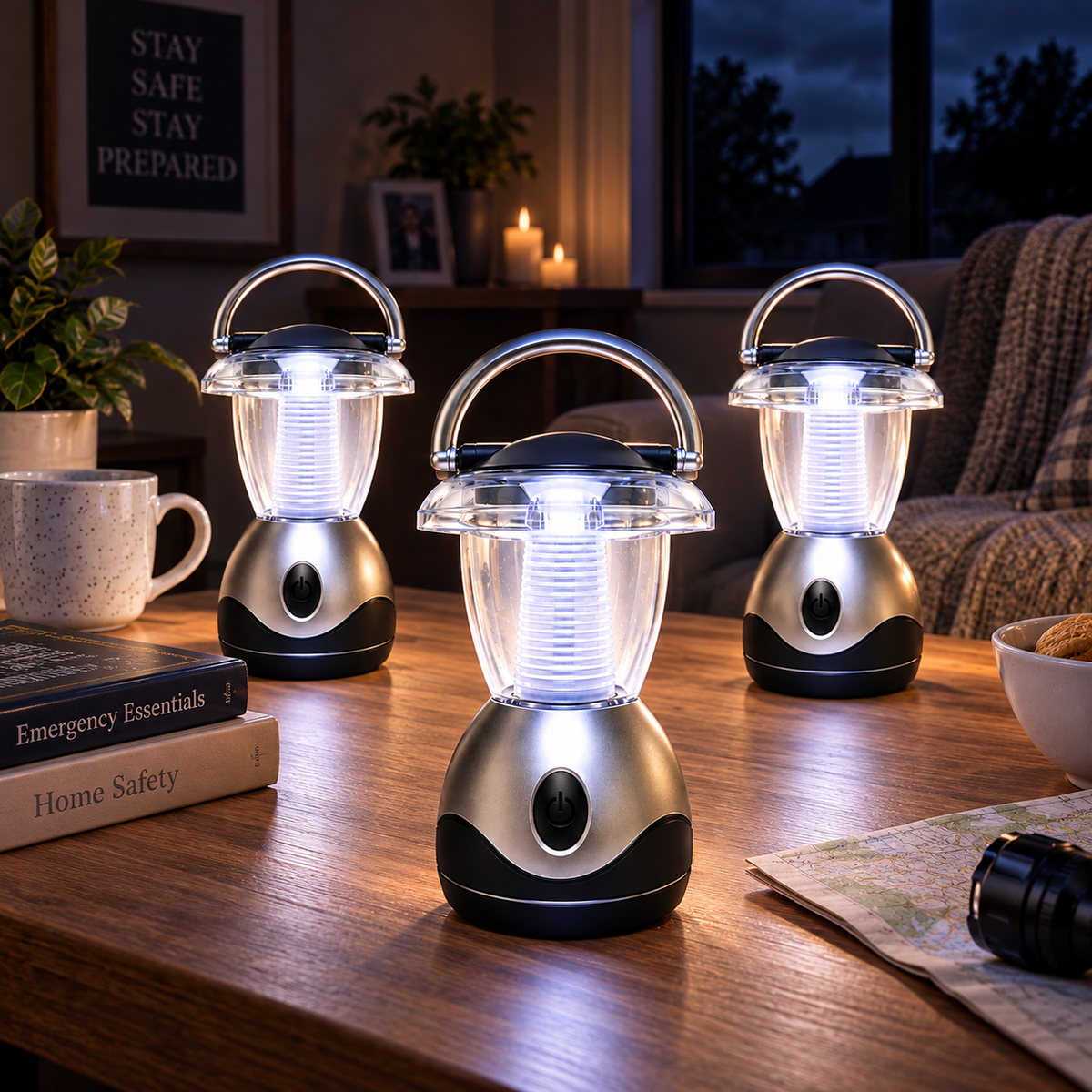 Camping Lights Set of 3 – Compact LED Hanging Lanterns