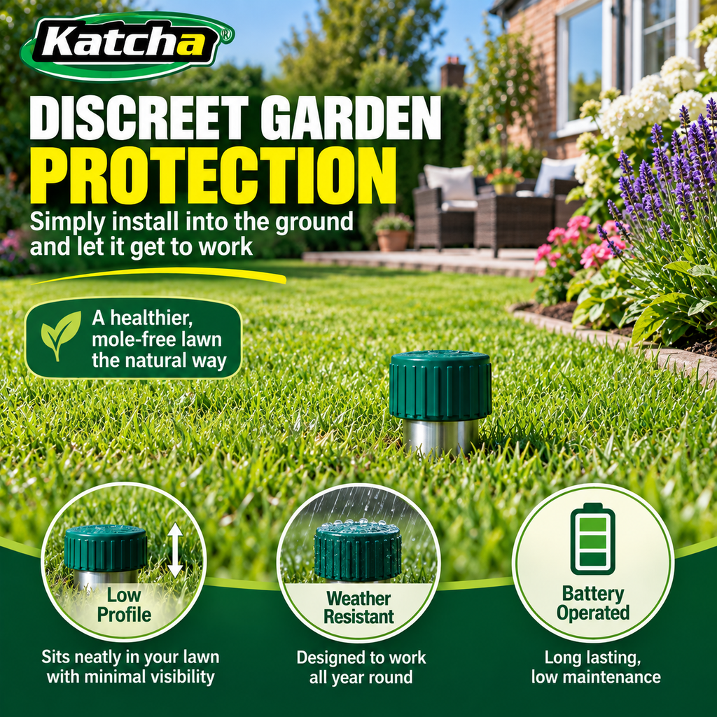 Ultrasonic Mole Repeller – Outdoor Garden Mole Deterrent