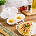Microwave Egg Poacher & Omelette Maker Set Quick Easy Breakfast Cooker