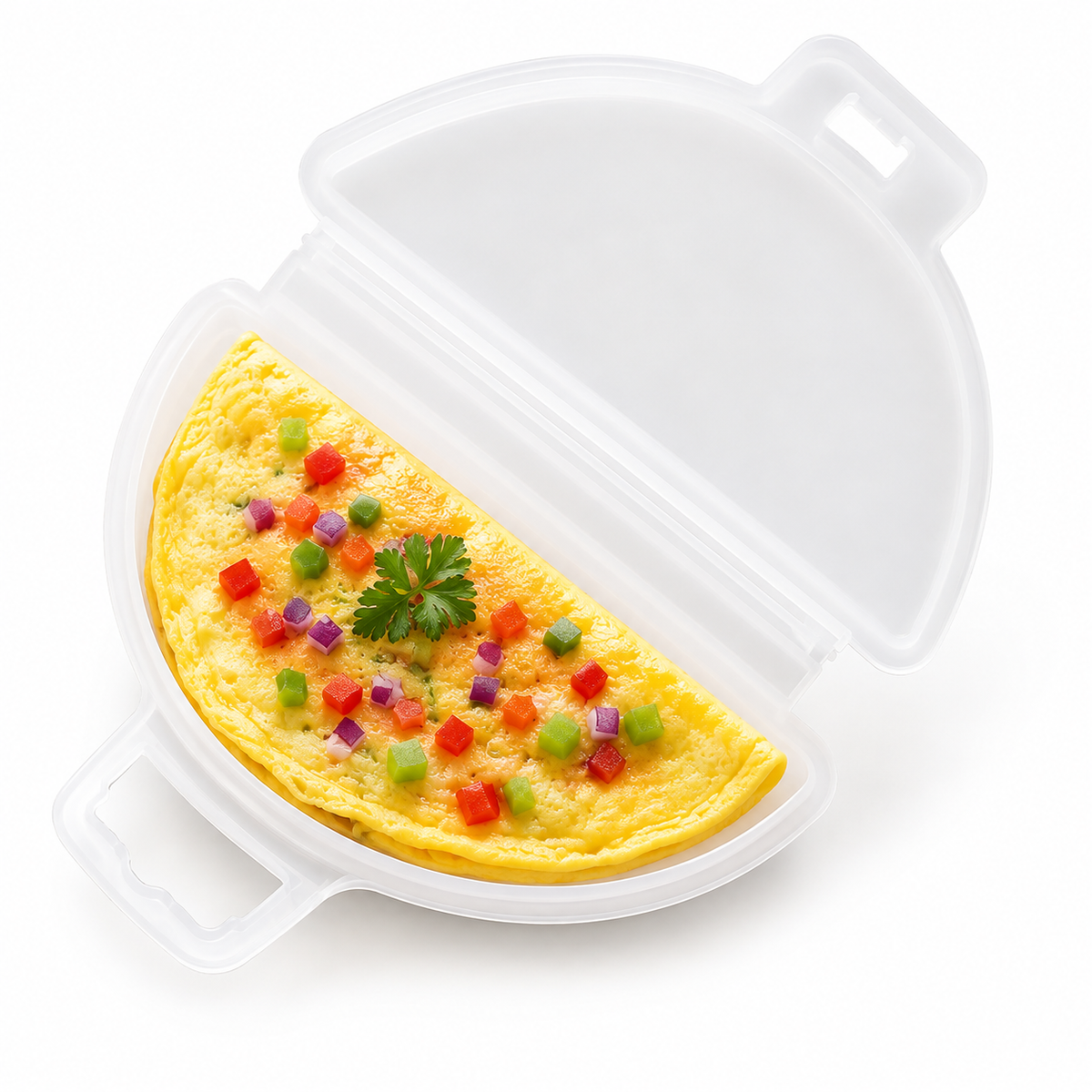 Microwave Egg Poacher & Omelette Maker Set Quick Easy Breakfast Cooker
