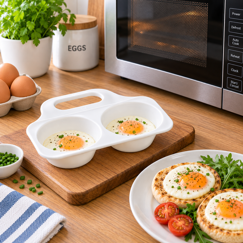 4 Piece Microwave Cookware Set – Baker Saucepan Poacher & Cover