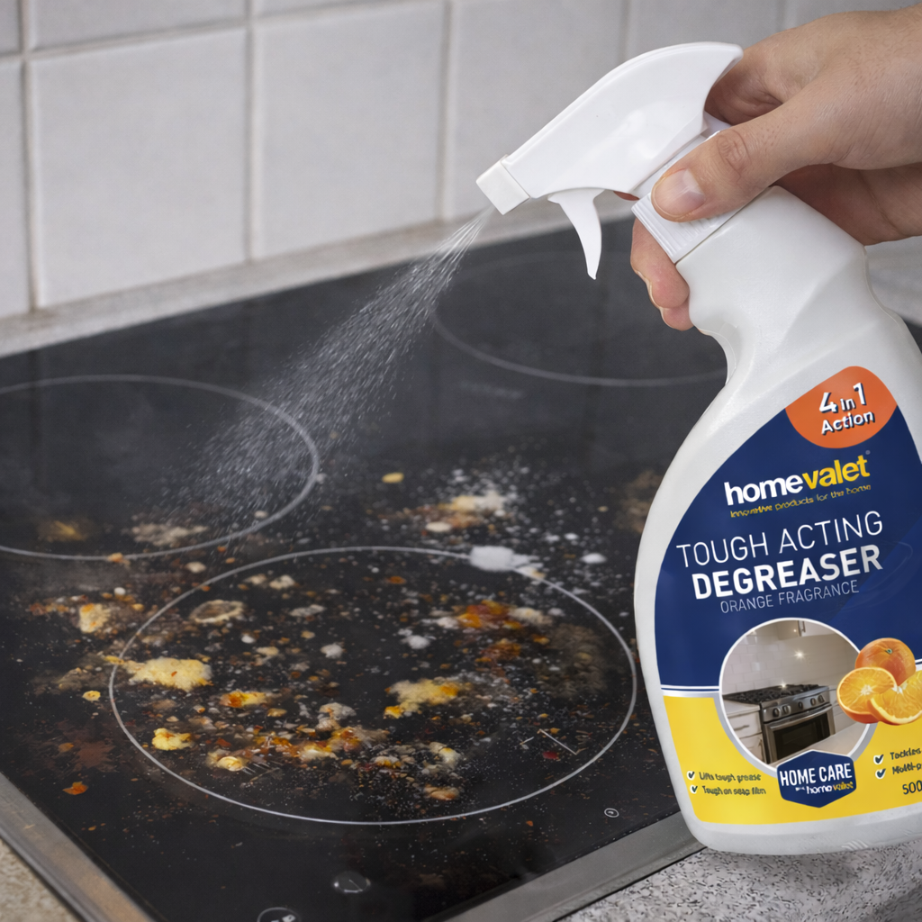 Tough Acting Degreaser - 500ml Orange Powered Cleaning Spray for Home Lovers - Inspirational Cleaning Solution-Cuts Through Kitchen and Bathroom Grease With Ease