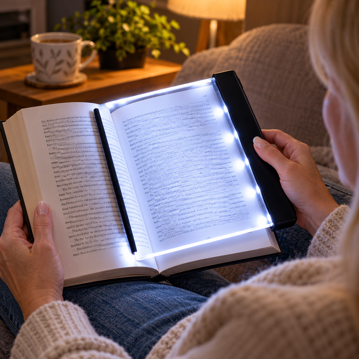 LED Light-Up Reading Aid – Illuminated Page Magnifier