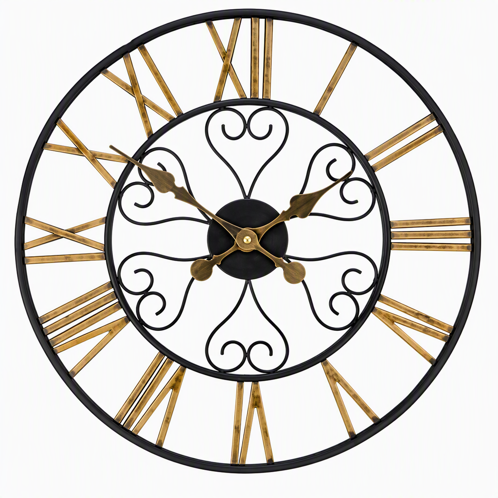Hamilton Roman Numeral Clock – Indoor & Outdoor Metal Clock
