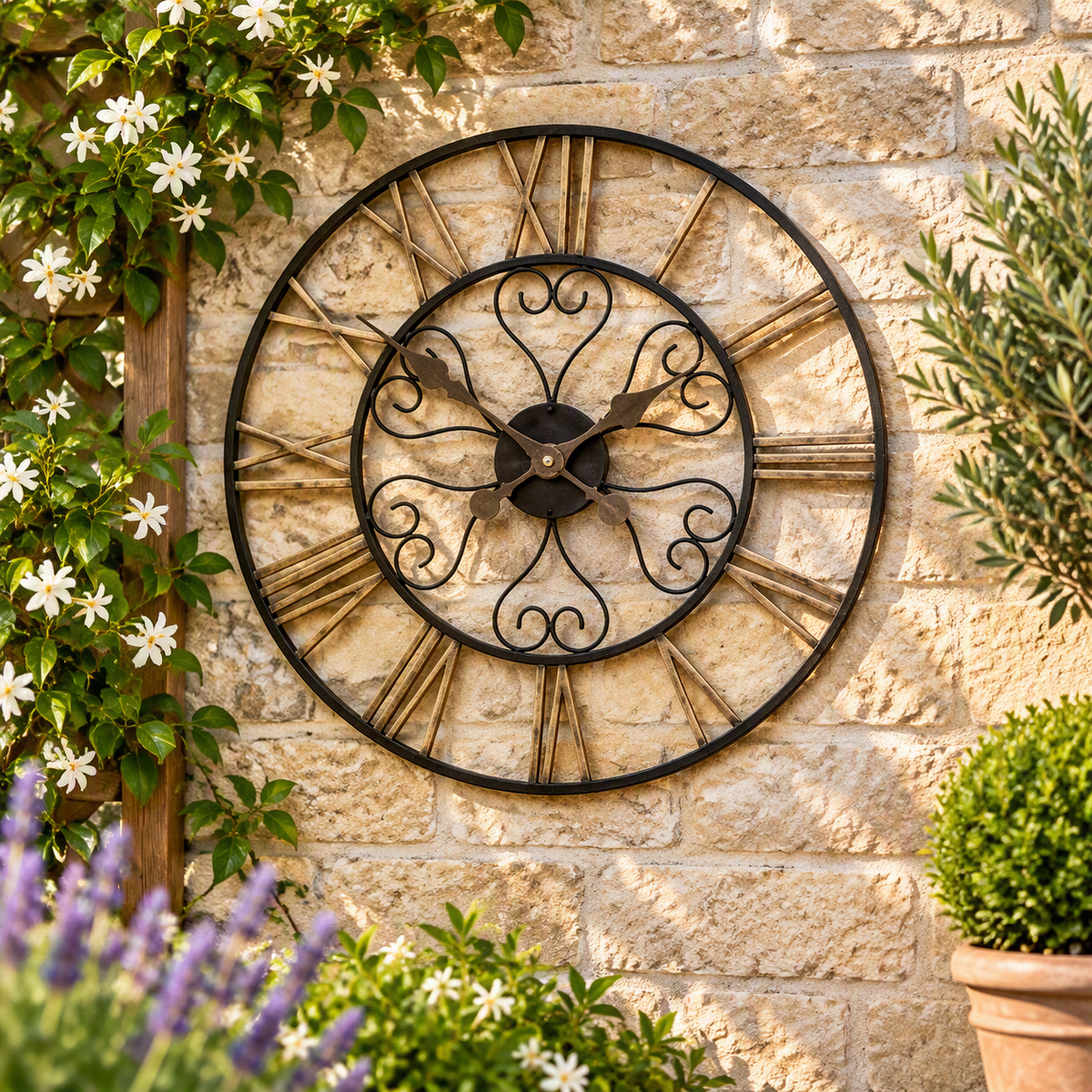 Hamilton Roman Numeral Clock – Indoor & Outdoor Metal Clock