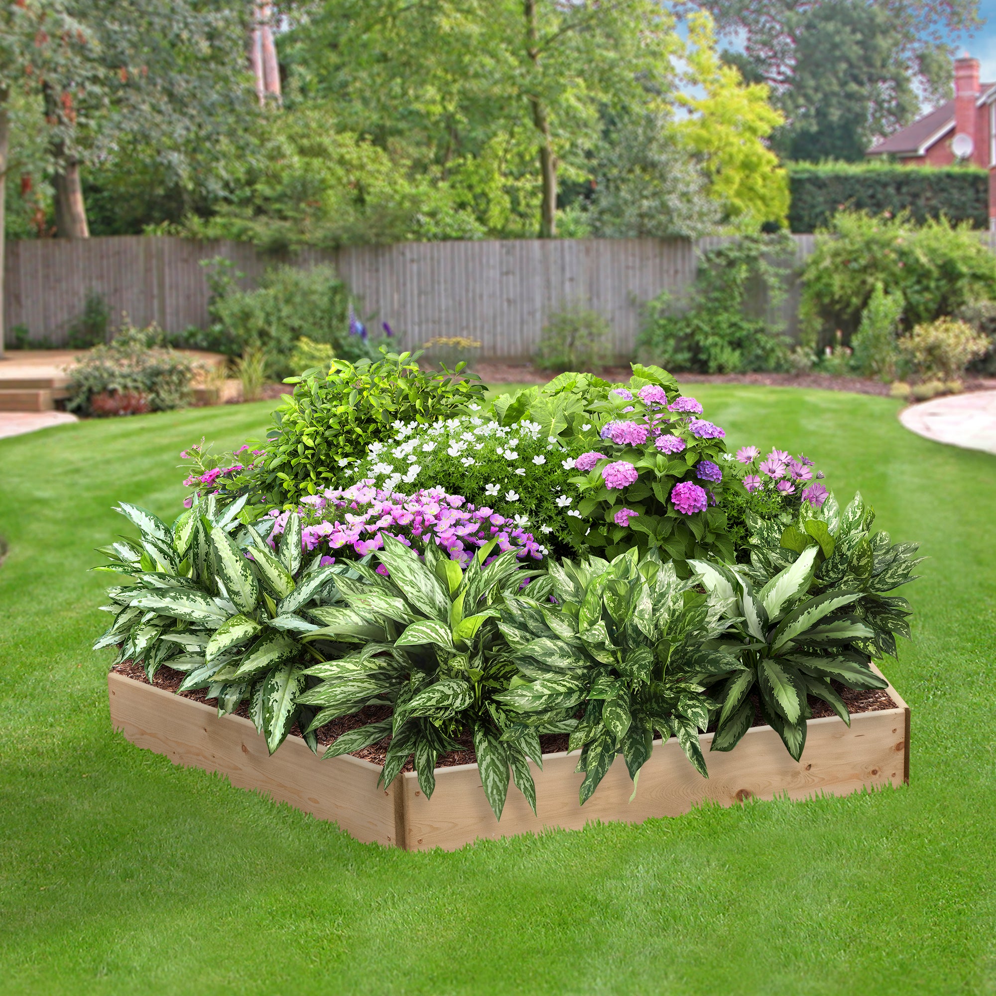 Timber Raised Bed Pentagonal