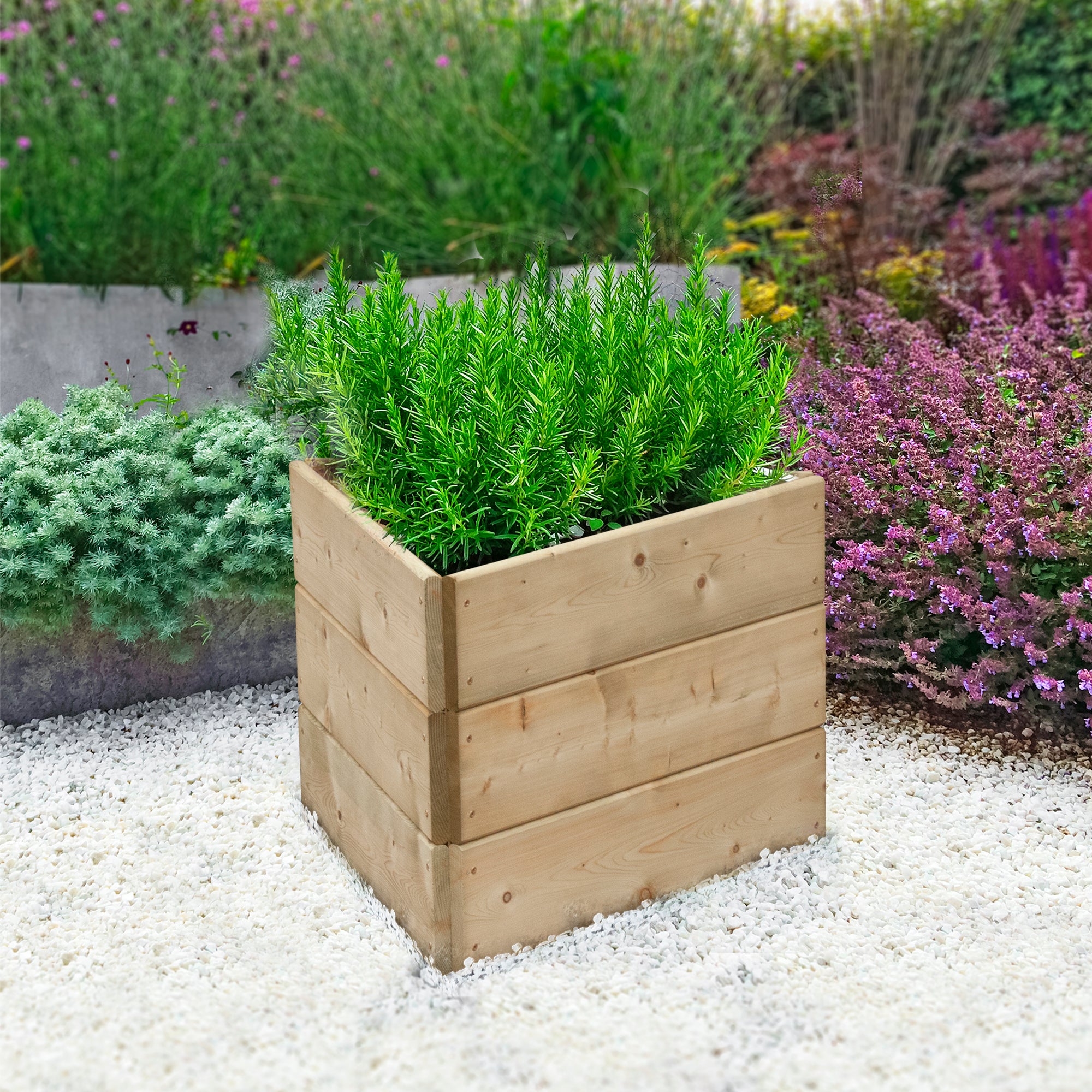 Timber Raised Bed Triangular