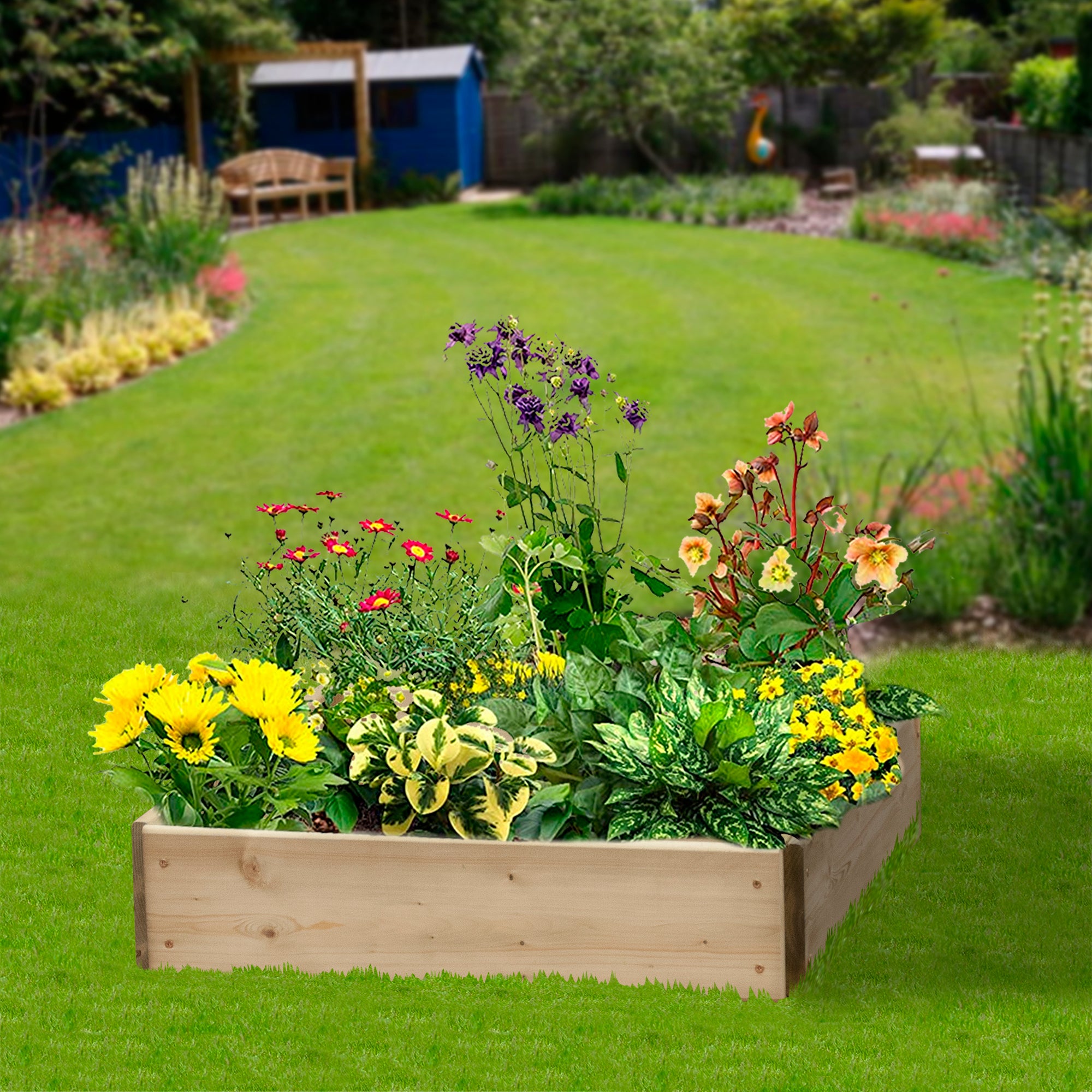 Timber Raised Bed Square