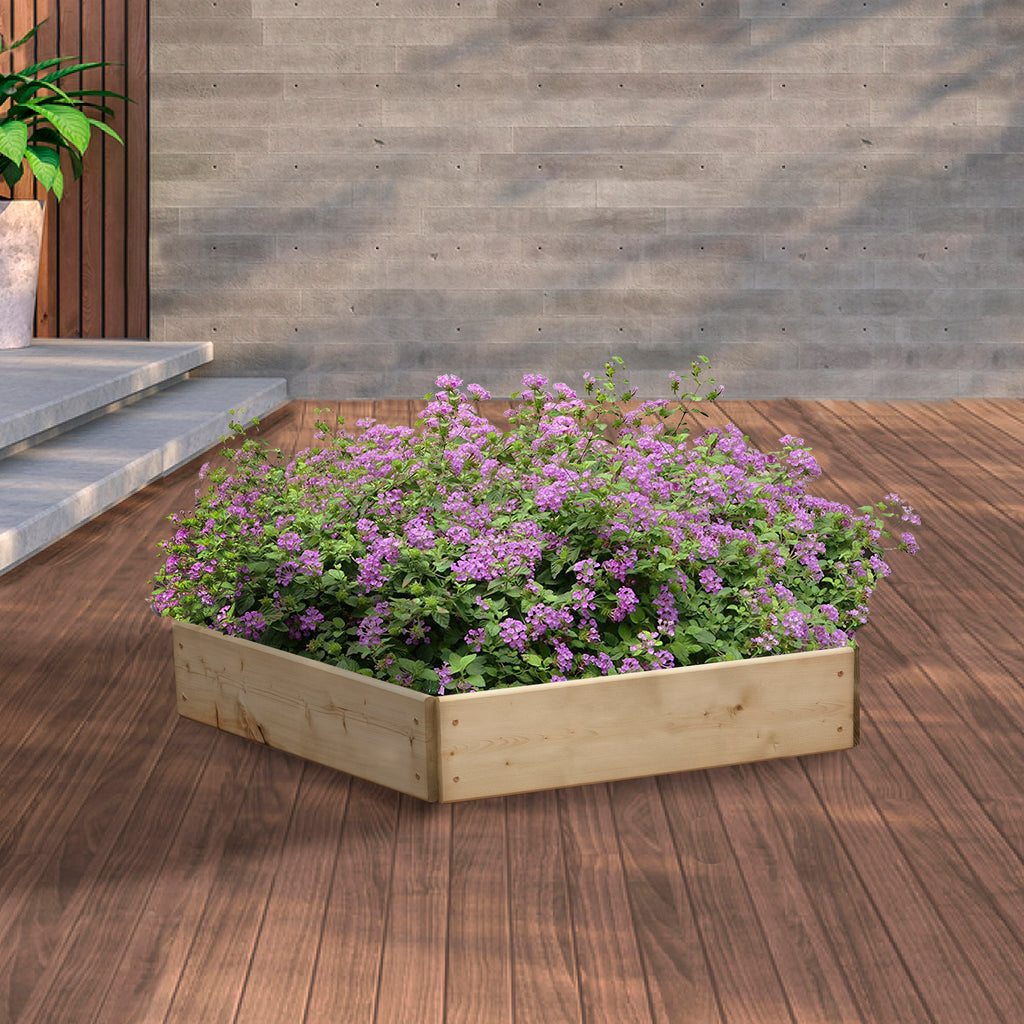 Timber Raised Bed Pentagonal
