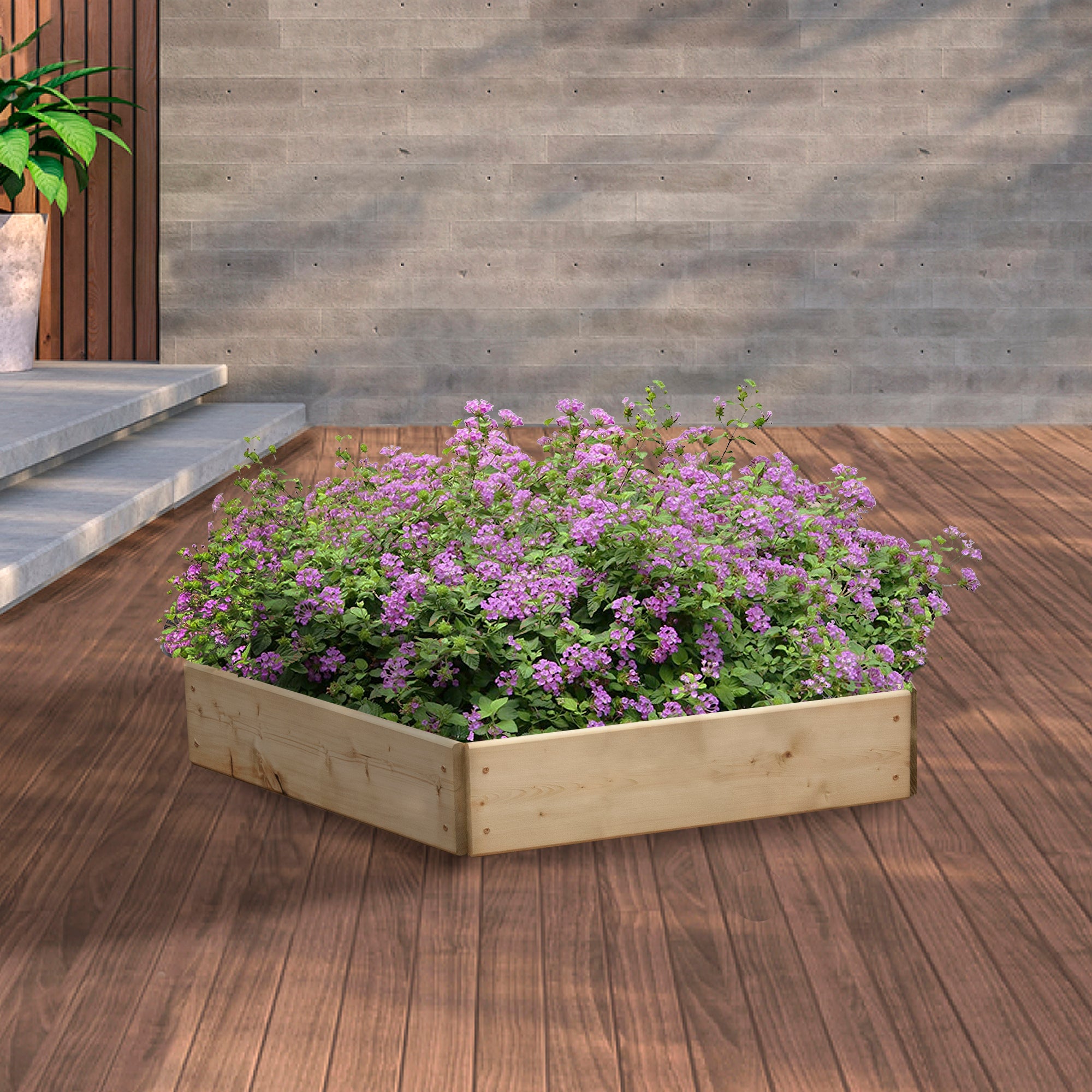 Timber Raised Bed Pentagonal