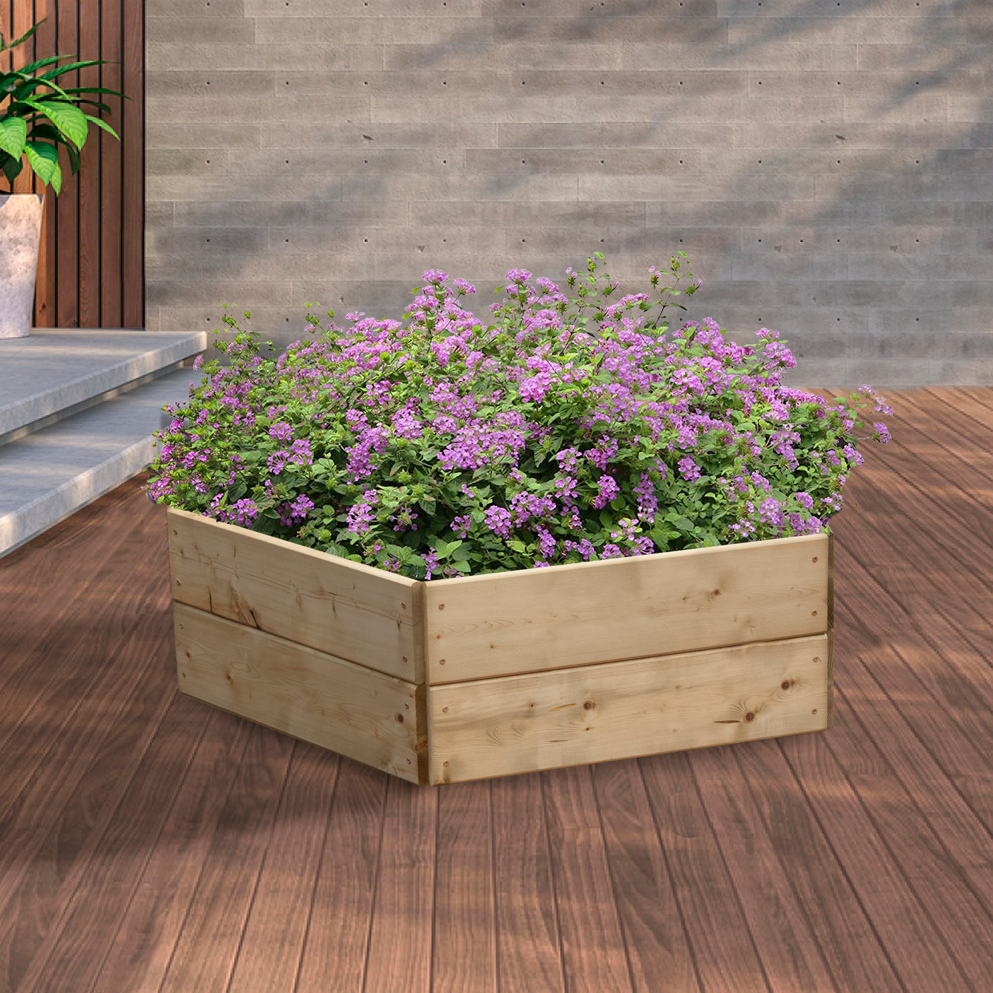 Timber Raised Bed Pentagonal