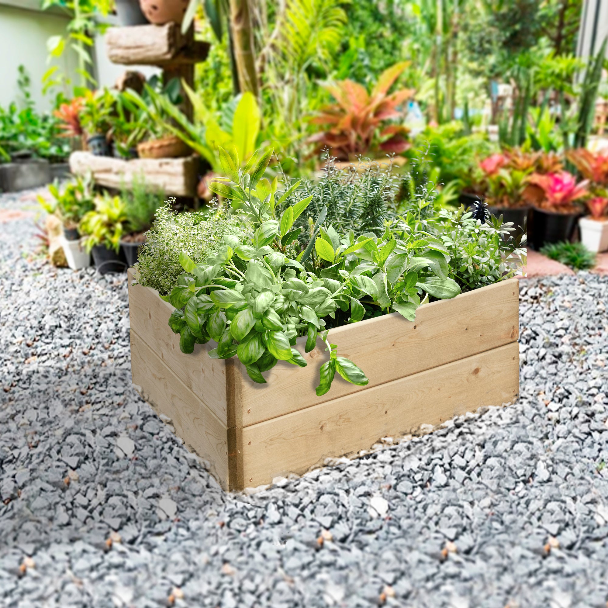 Timber Raised Bed Triangular
