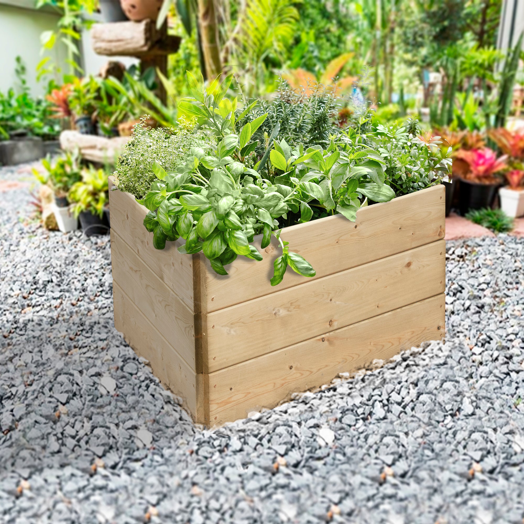 Timber Raised Bed Triangular
