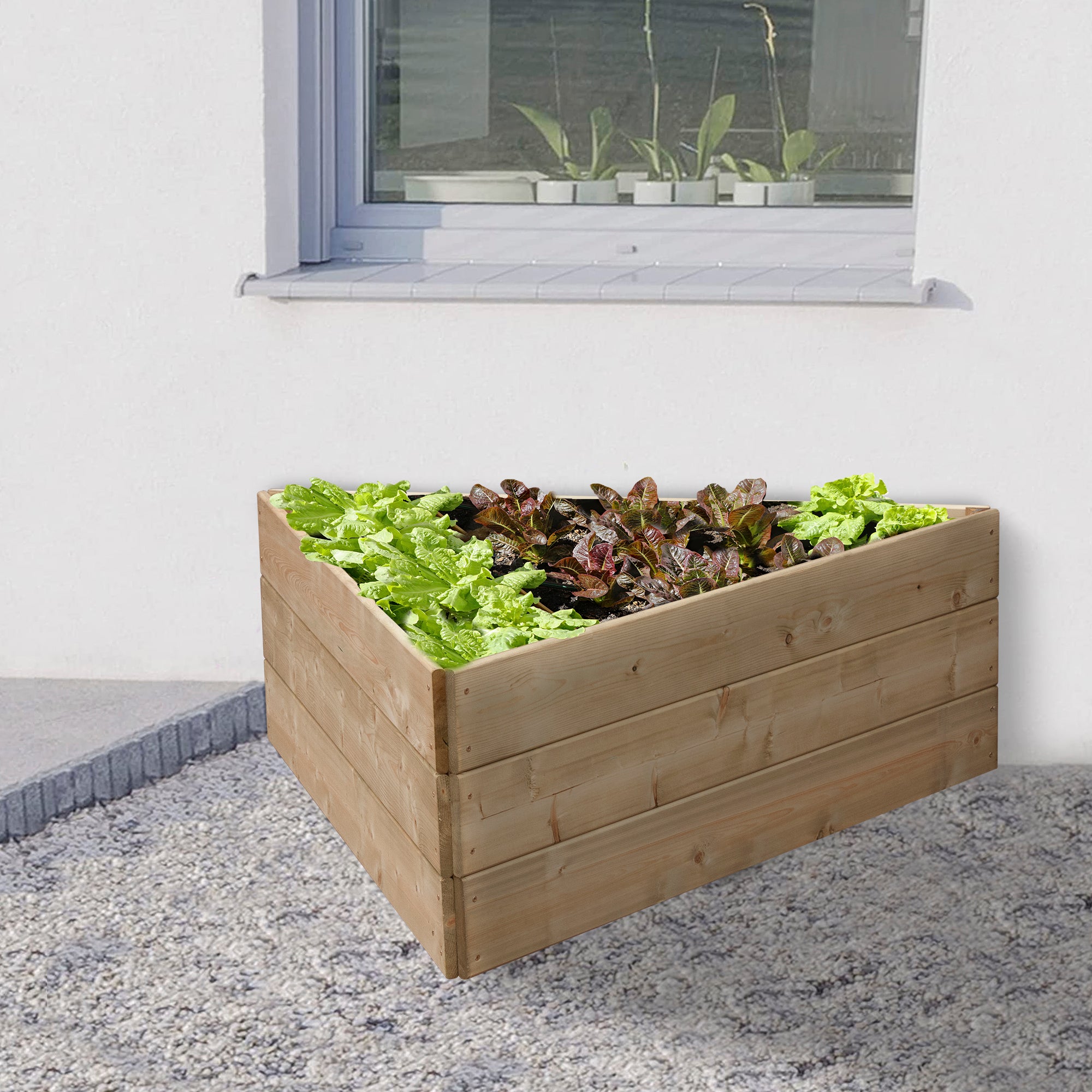 Timber Raised Bed Triangular