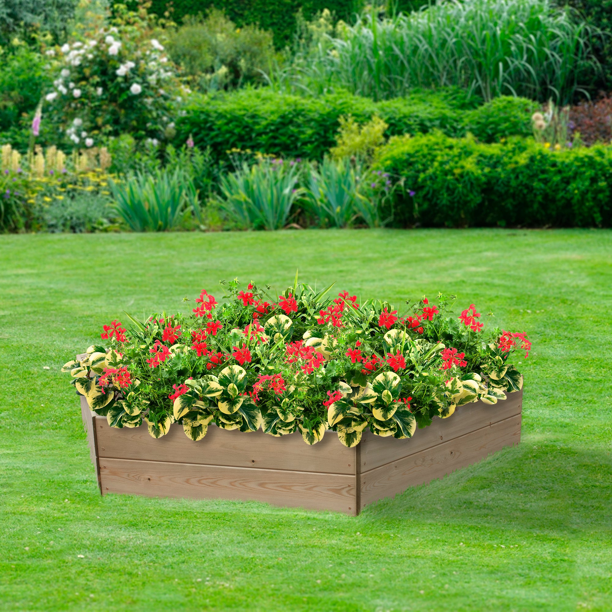Timber Raised Bed Hexagonal