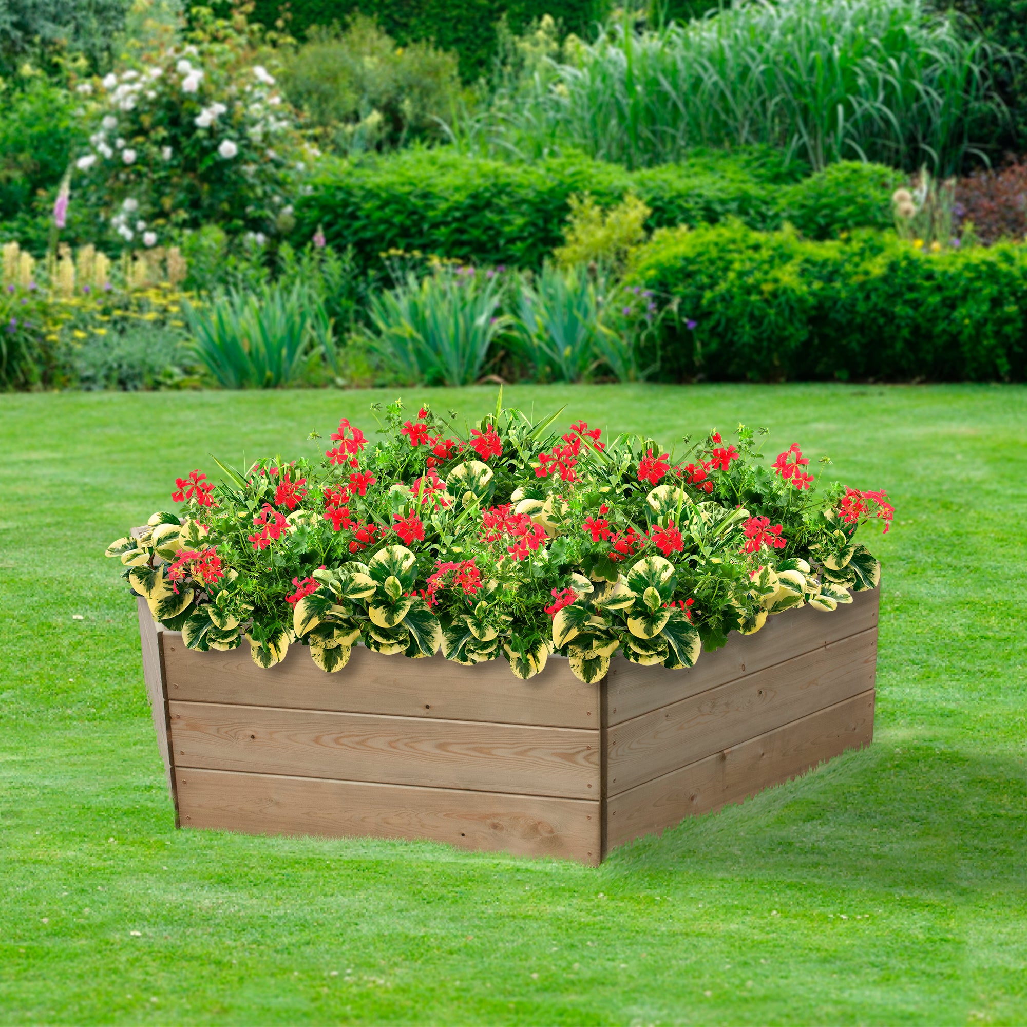 Timber Raised Bed Hexagonal