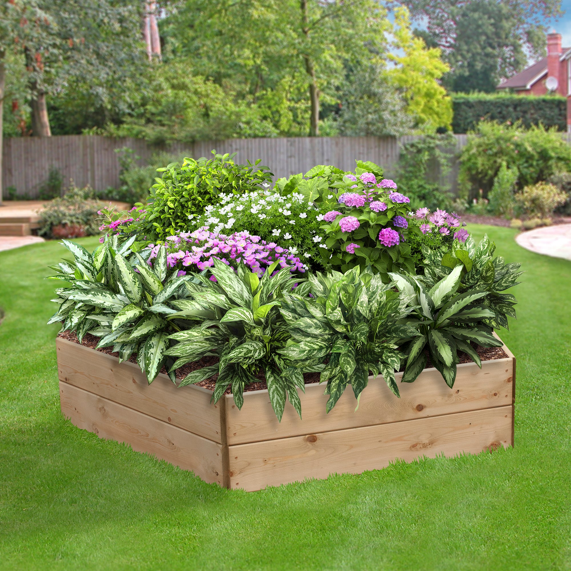 Timber Raised Bed Pentagonal