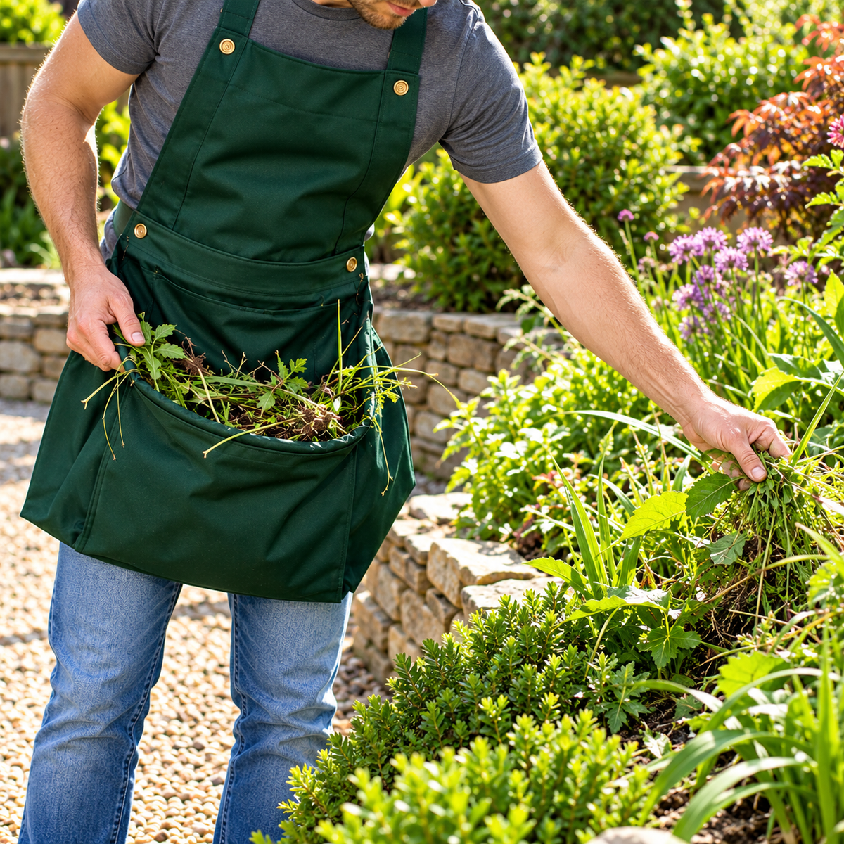 Kangaroo Pocket Apron – Garden Waste Collection Apron
