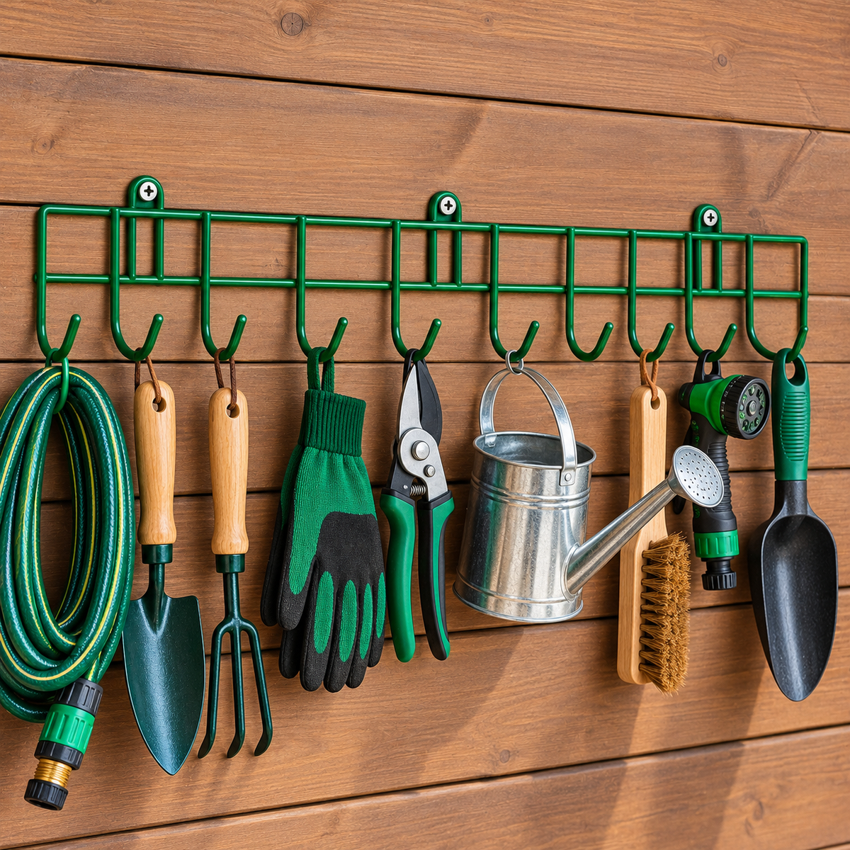 Hanging Tool Rack – Wall Mounted Garden Tool Organiser