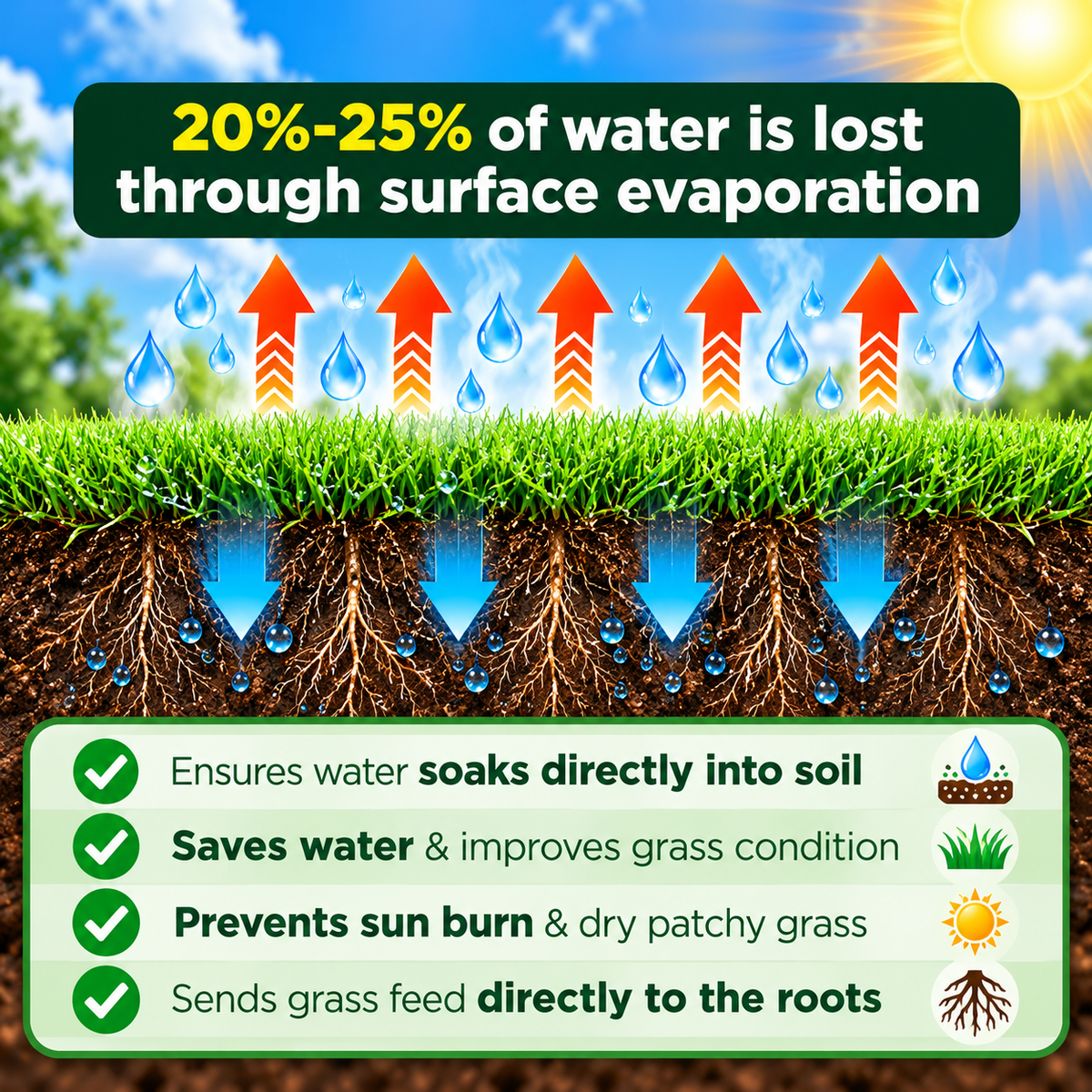 All Natural Lawn Drought Treatment – Wetting Agent 500ml