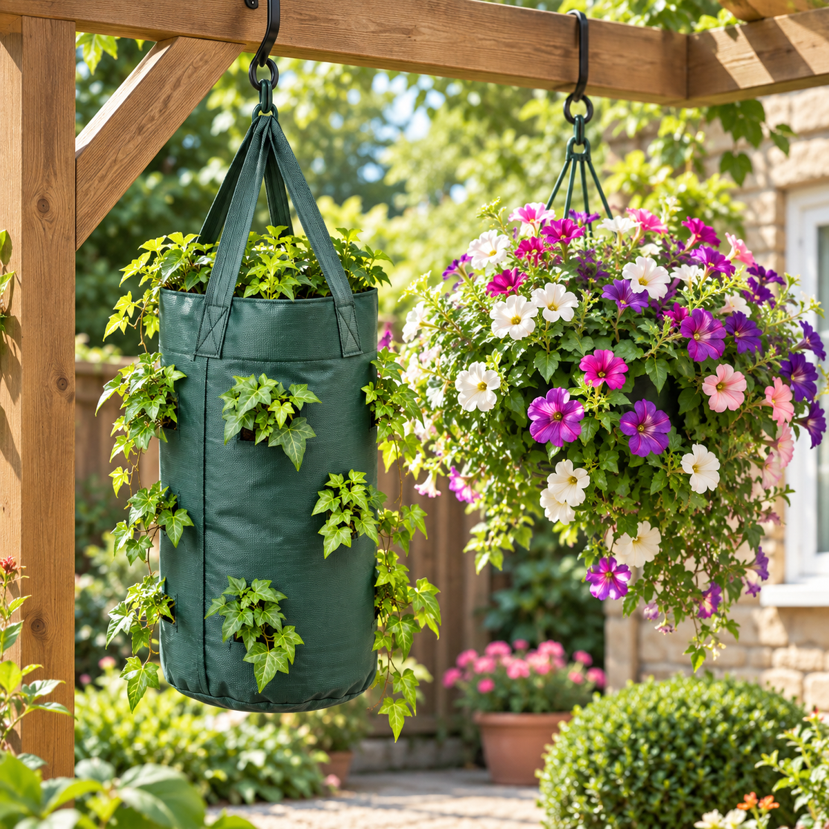 Hanging Flower Planter – Reusable Wall & Fence Planting Bag