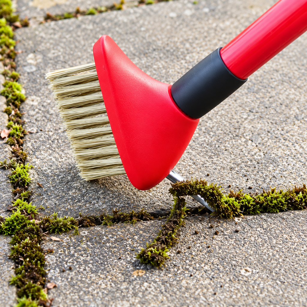 Telescopic Patio Weed Brush – Long Reach Paving Cleaner