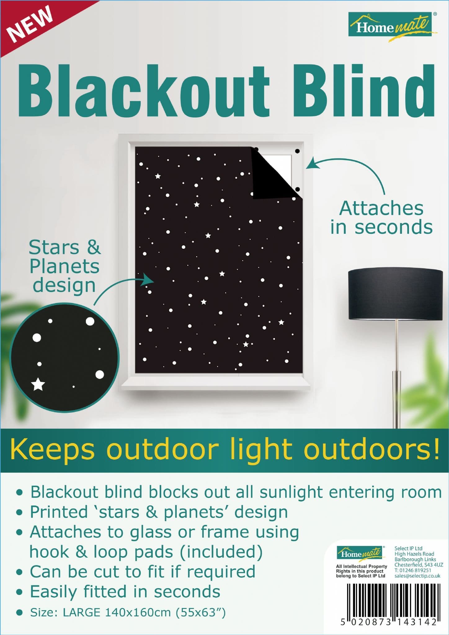 Blackout Blind with Hook & Loop
