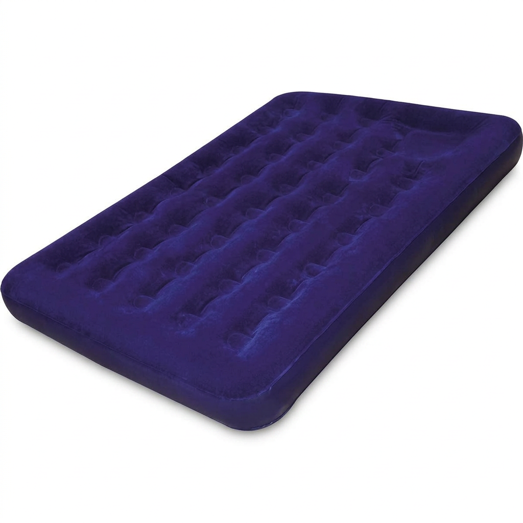Blue airbed on white