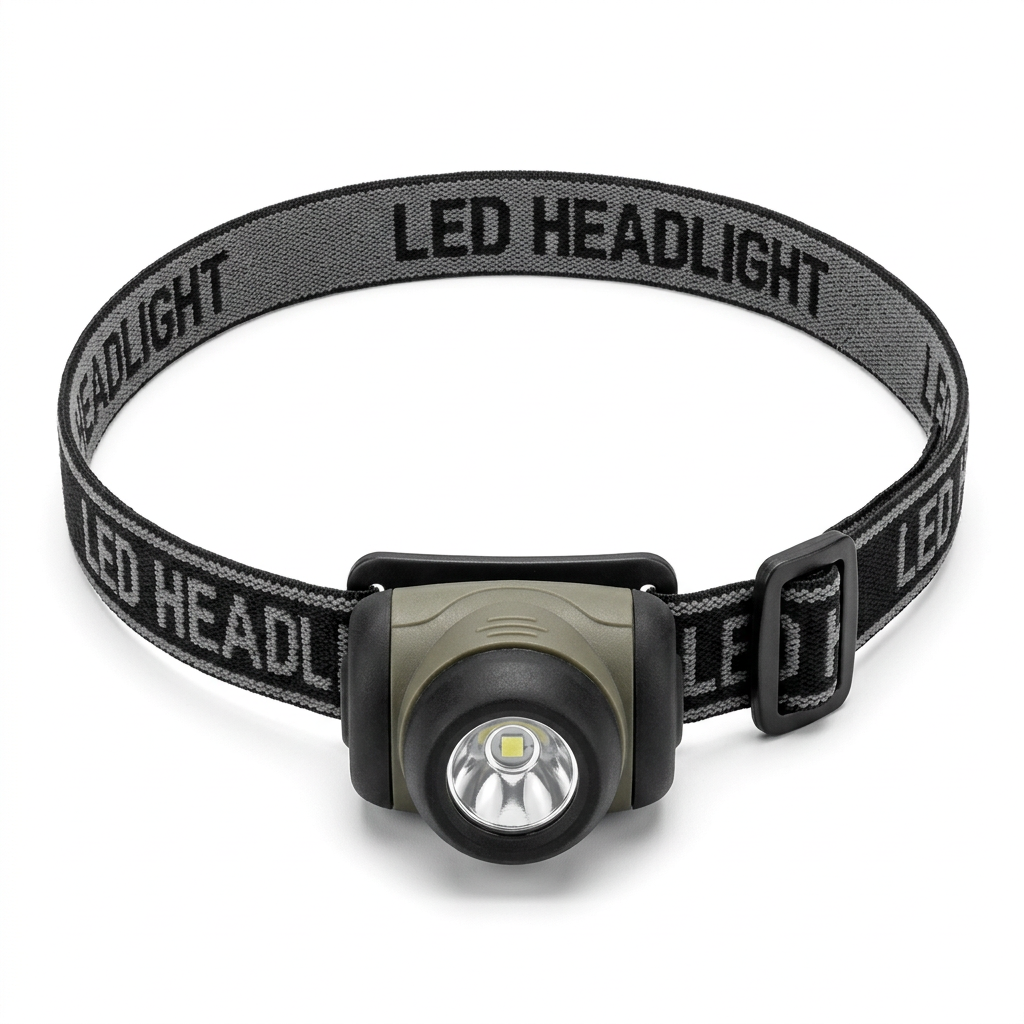 Compact head lamp with elastic strap