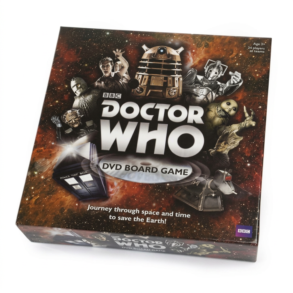 Doctor Who DVD board game box on white