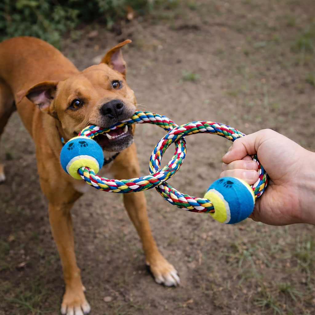 Double Ring Tugger Rope Dog Toy
