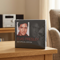 Elvis triple CD boxed set in a listening-room setting