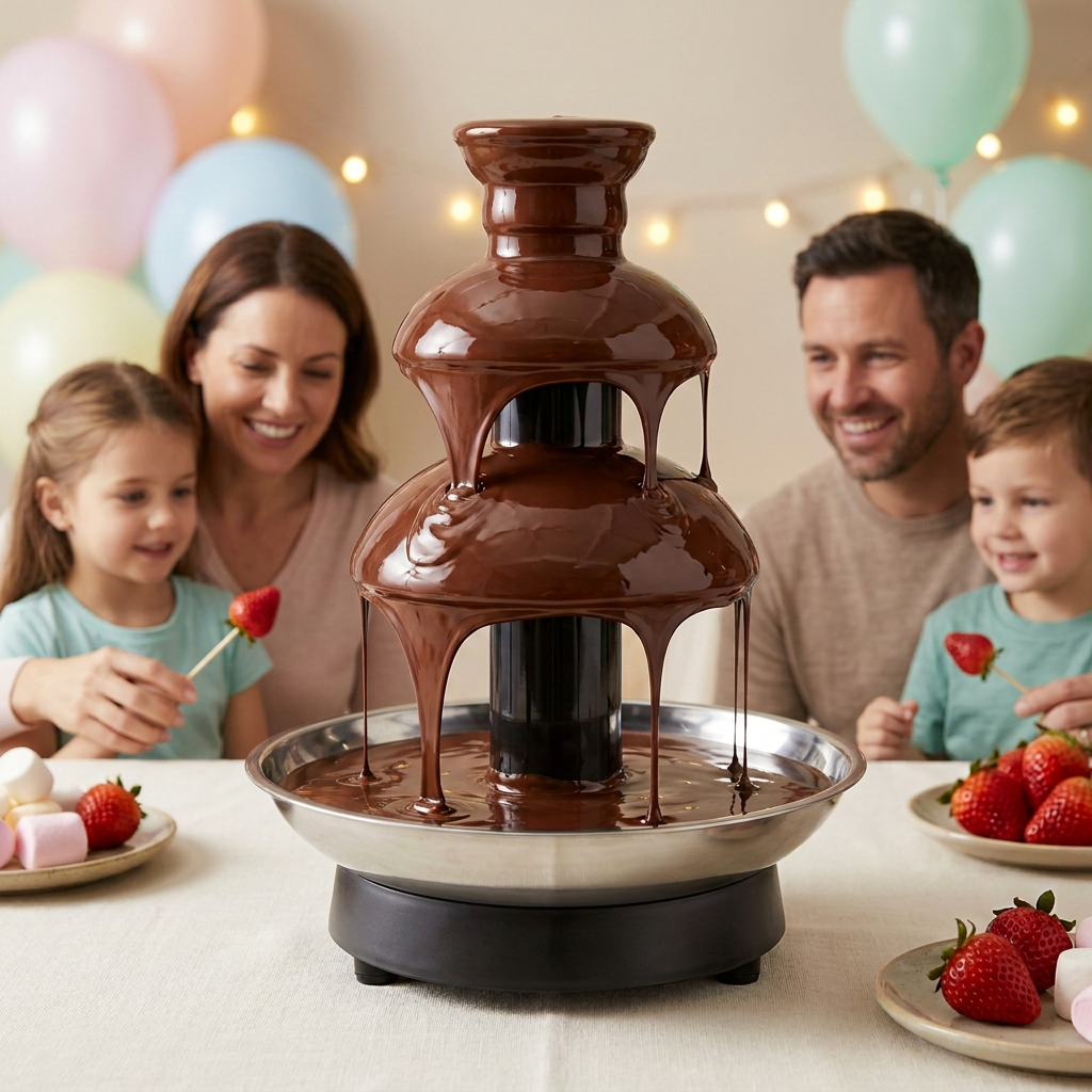 Family-party image using the first fountain’s smaller stand