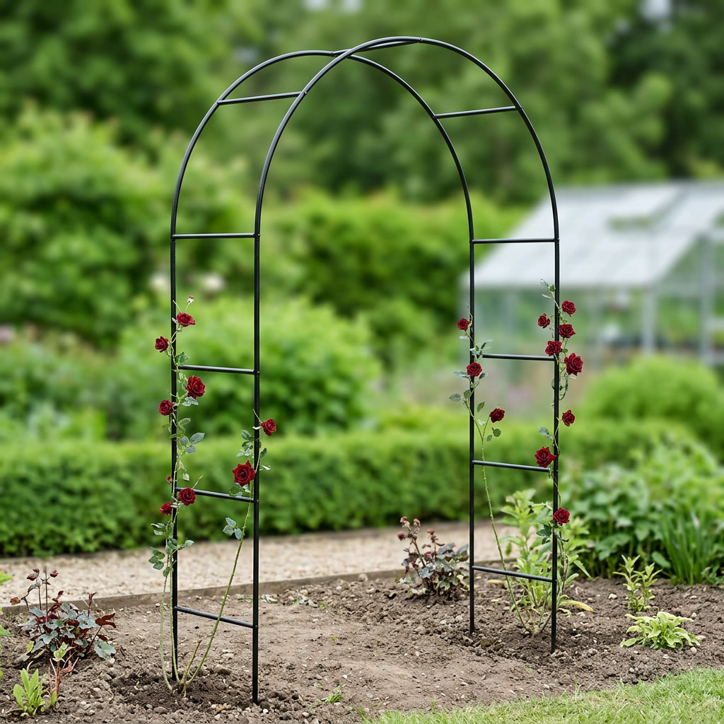 Garden arch with frame clearly visible