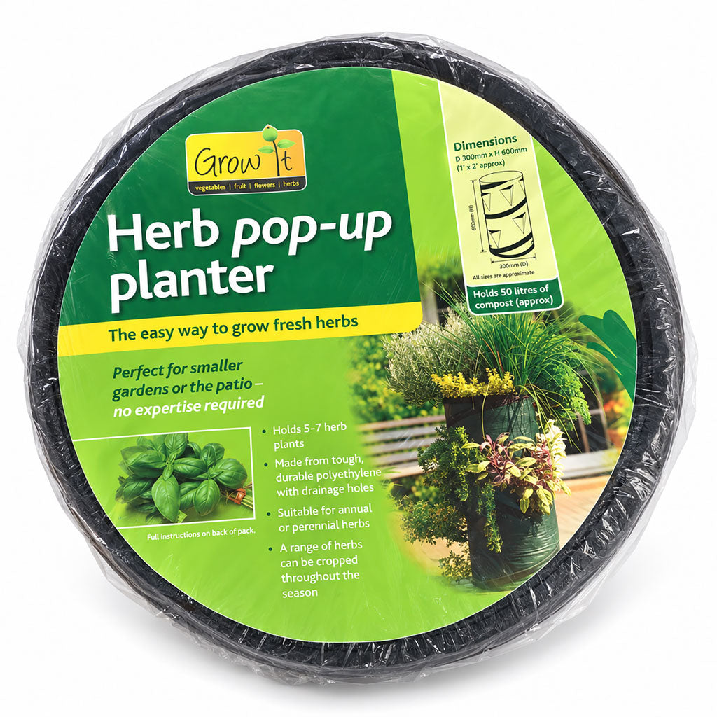 Pop Up Herb Planter – Compact Grow Bag for Herbs