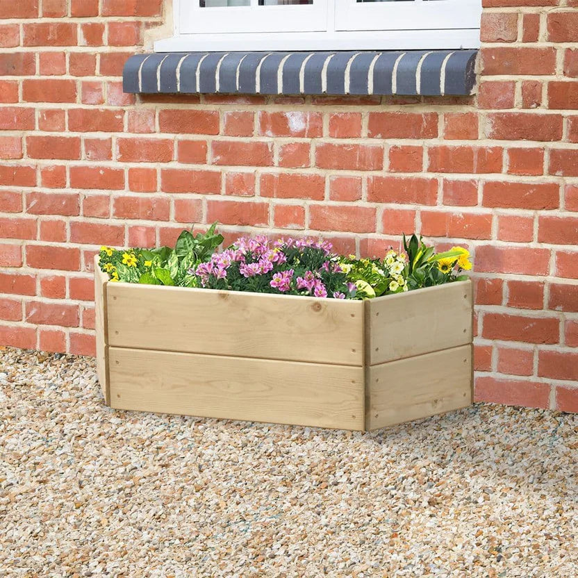 Timber Raised Bed Half Hexagonal