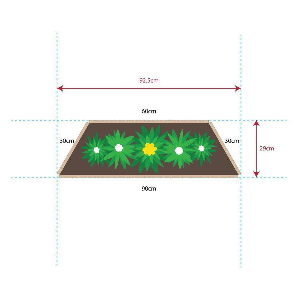 Greena Half Hexagonal Wall Planter - 3 Tiers